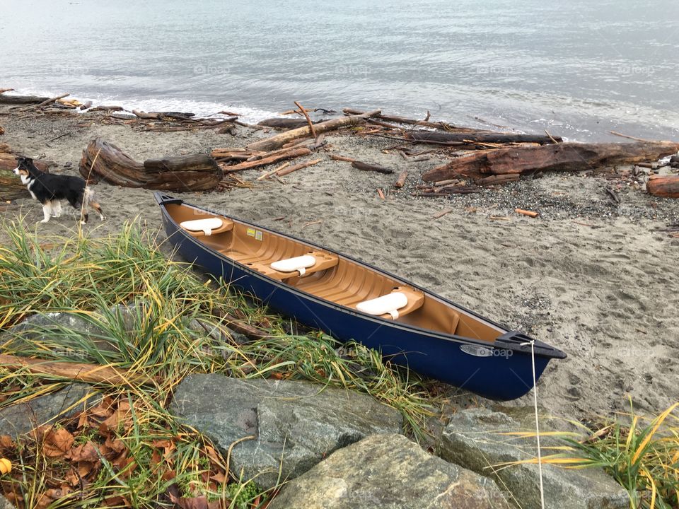 Canoe on the beach