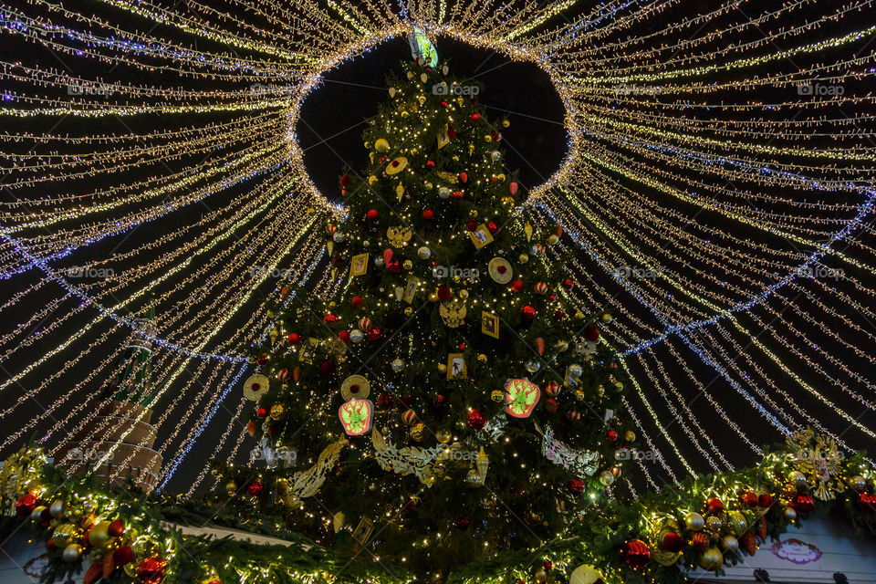 Christmas tree in Moscow. 