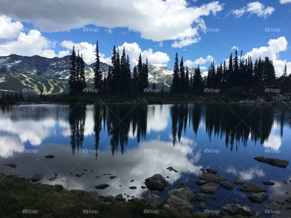 Alpine lake reflexion 