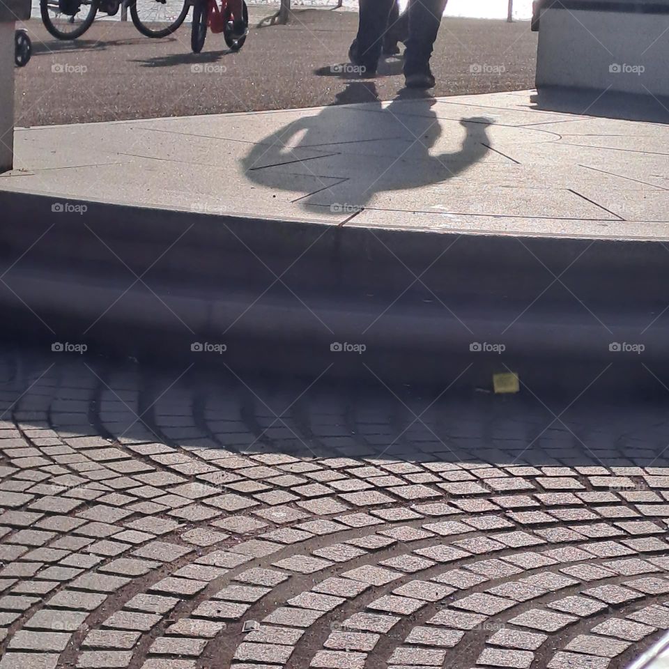 shadow from sun on concrete floor