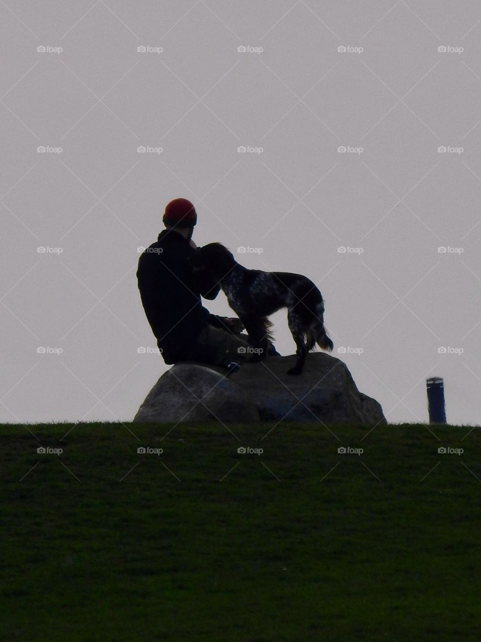 Hanging out with the dog