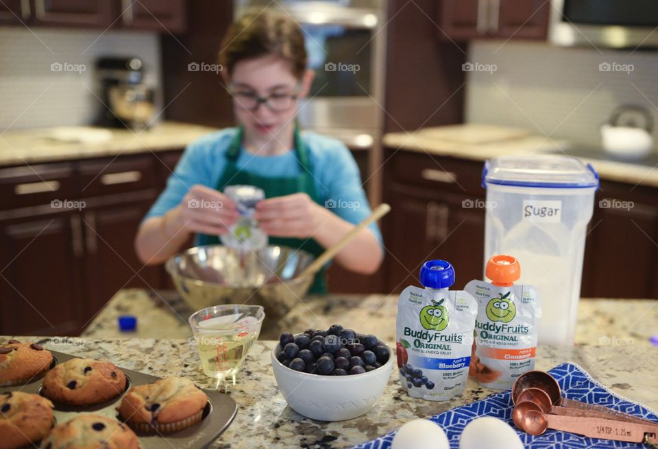 Baking muffins with Buddy Fruits as the Secret Ingredient 
