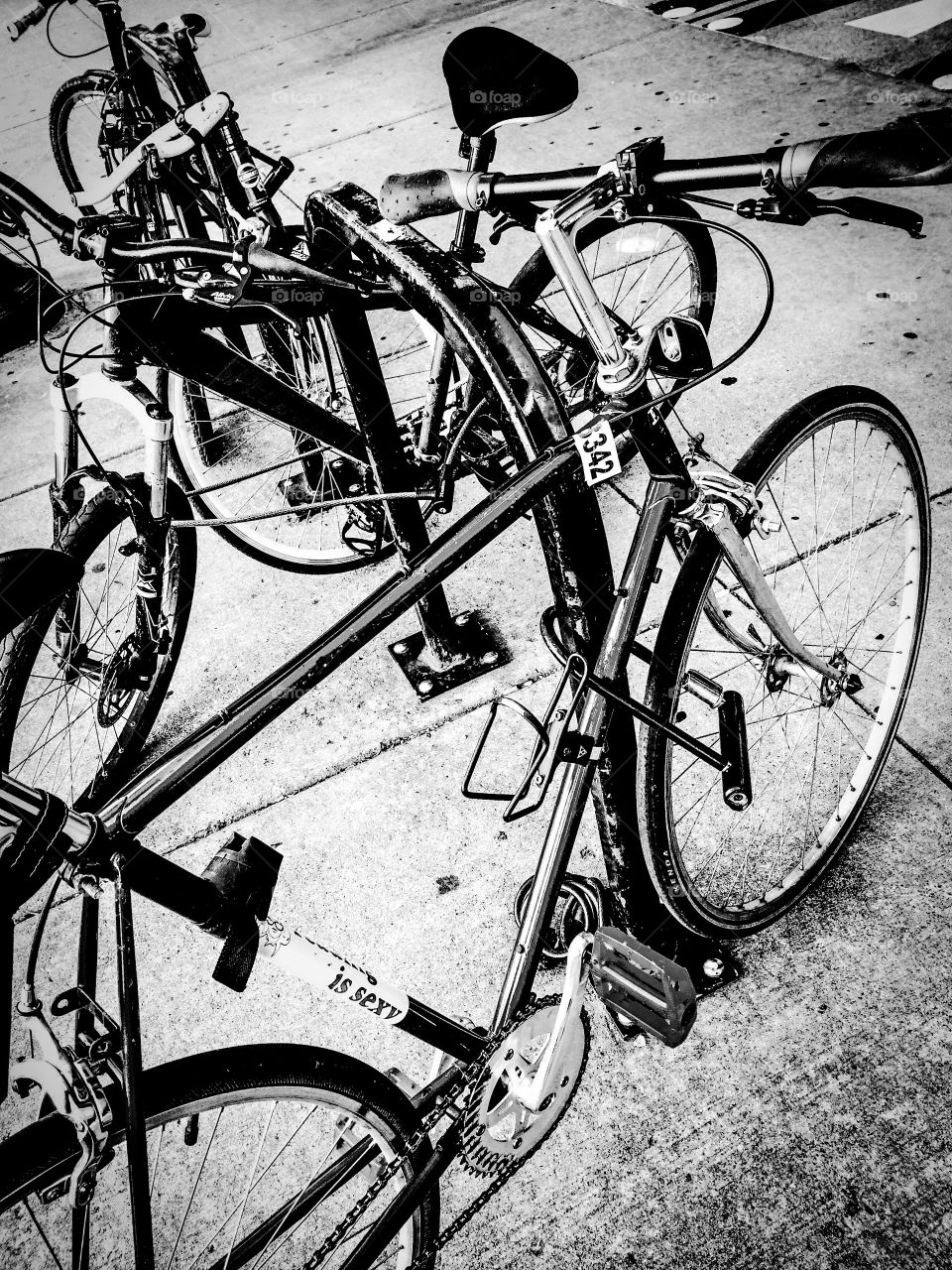 Tangled up in Bikes. They've gotta go somewhere when they are not being ridden. 