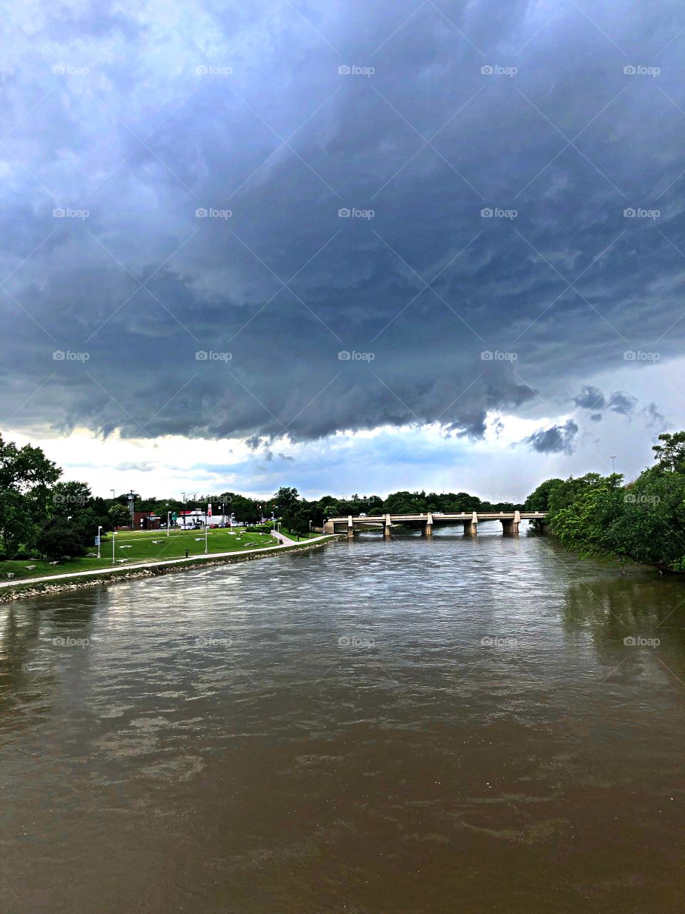 River area and Erie clouds (storm coming)