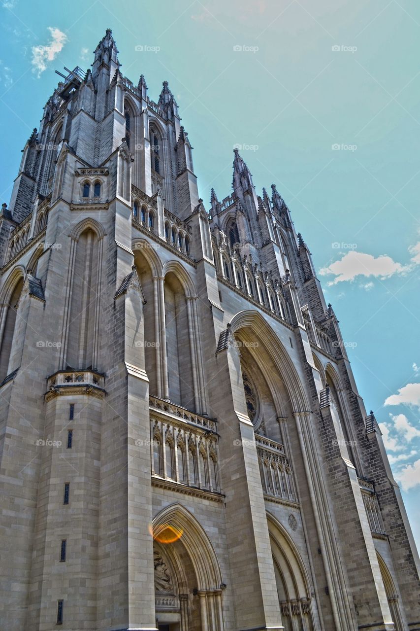 Outside national cathedral 