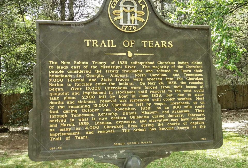 Trail Of Tears, New Echota, Georgia, USA.
My Great Great Uncle walked the Trail of Tears from beginning to end; My great great great grandmother and her family fled their Cherokee homeland of Kentucky for Missouri to escape the Trail of Tears.