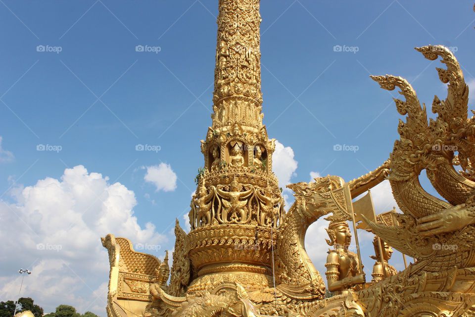 Big and beautiful candle sculpture In Ubon Ratchathani, Thailand