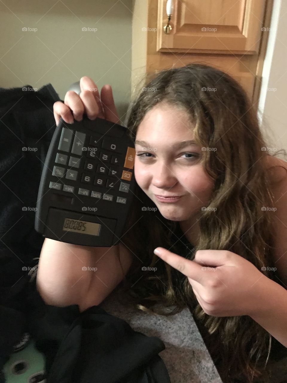 My daughter when she discovered that she could use the calculator to spell the word BOOBS. 😂