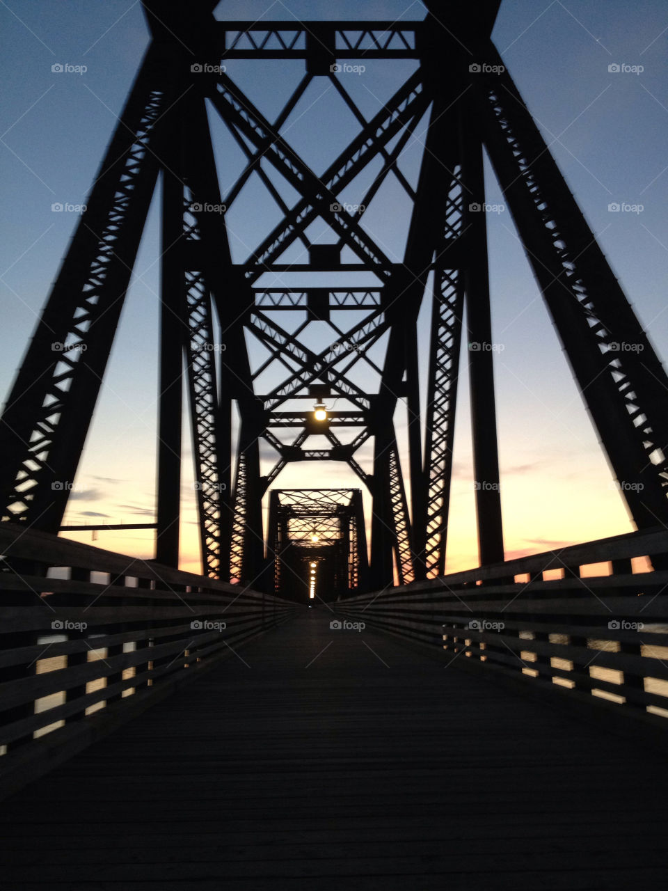 sunset train bridge canada by lagacephotos