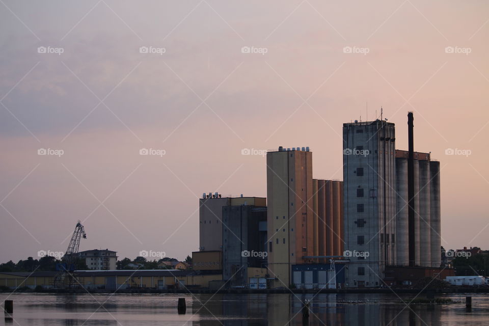 Factory. Summer in Sölvesborgs