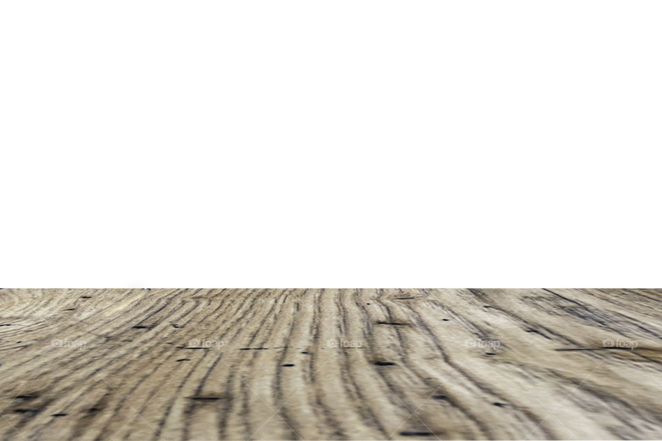 Isolated Hard wood terrace on the white background with clipping path.