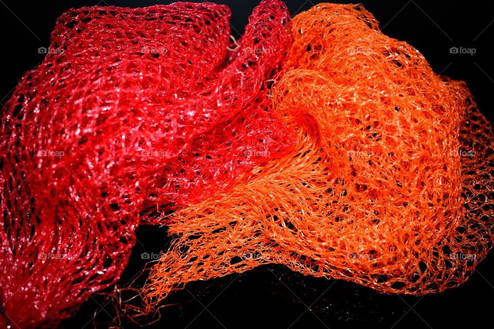 Net , thread, strong, multi colours ,