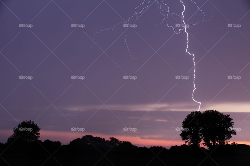 Thunderstorm and lightning 