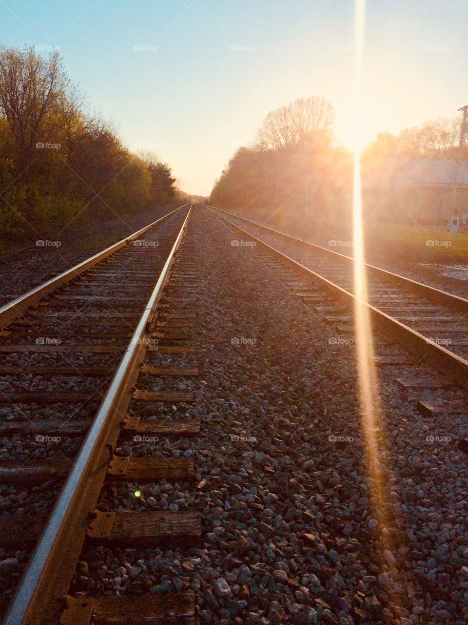 Sunset on the tracks
