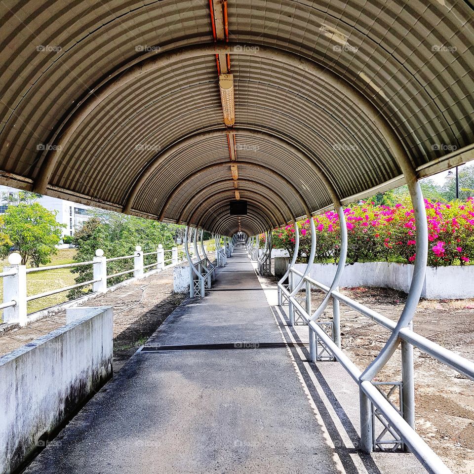 Path leading through an archway 