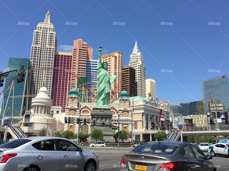 Beside the New York New York Hotel at Las Vegas,Nevada