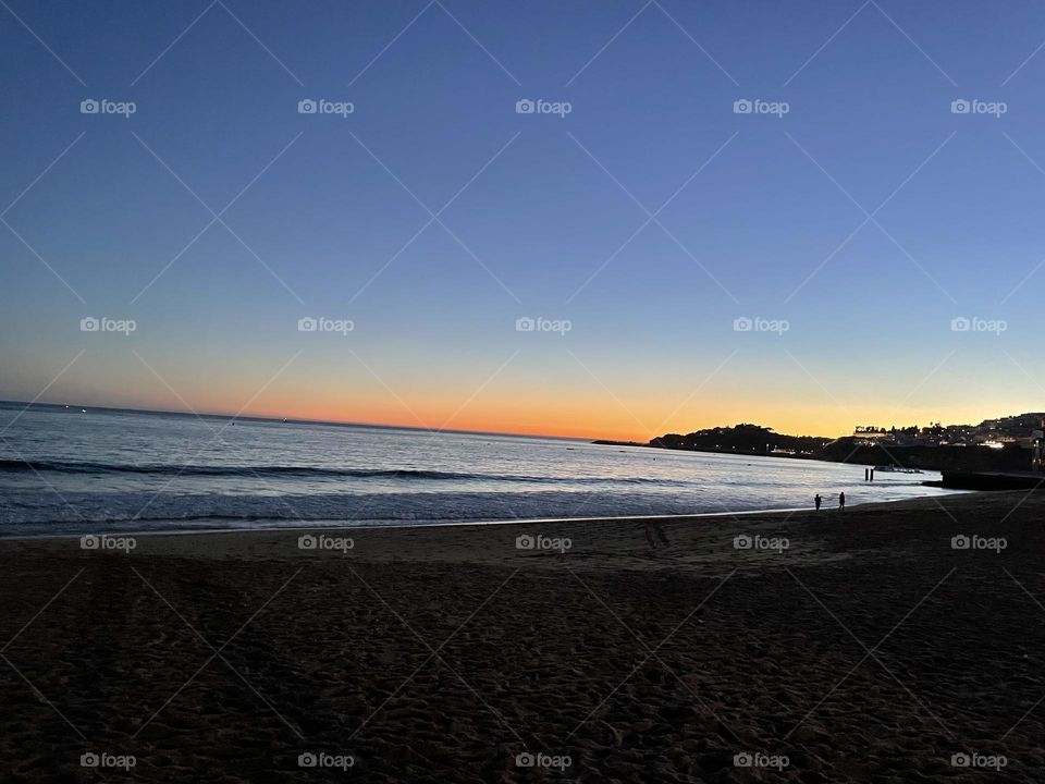 Beach at Night with sunset view 