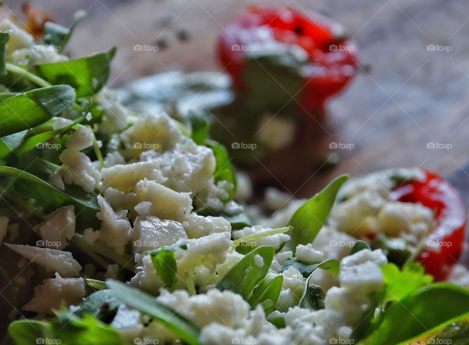 Fresh Salad. Fresh Green Salad With Tomatoes
