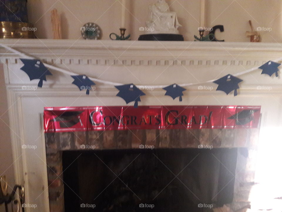 The decorations for my sister's graduation party.