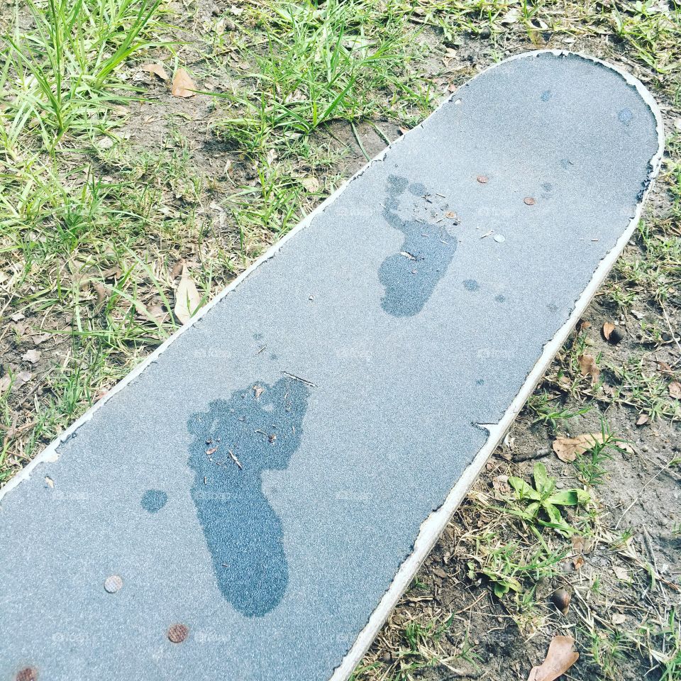 Baby prints on a Board