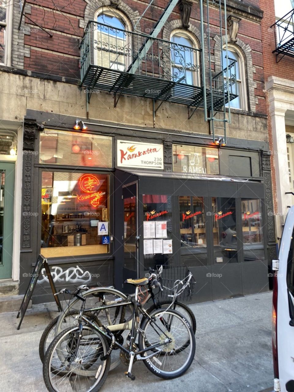 The sidewalk restaurant