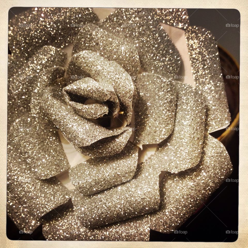 Glitter flower handmade