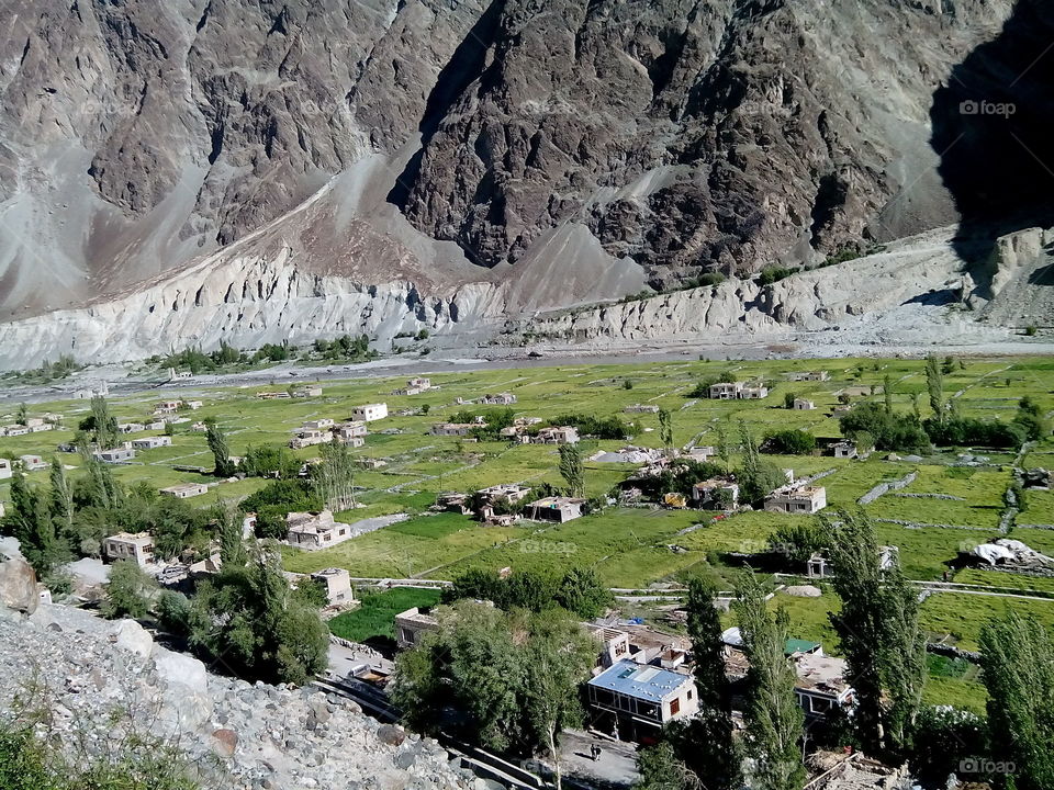 A village of Leh, Laddakh called Bongdang Located in state of India. You can see the real beauty of the nature, that's why it's called heaven on earth