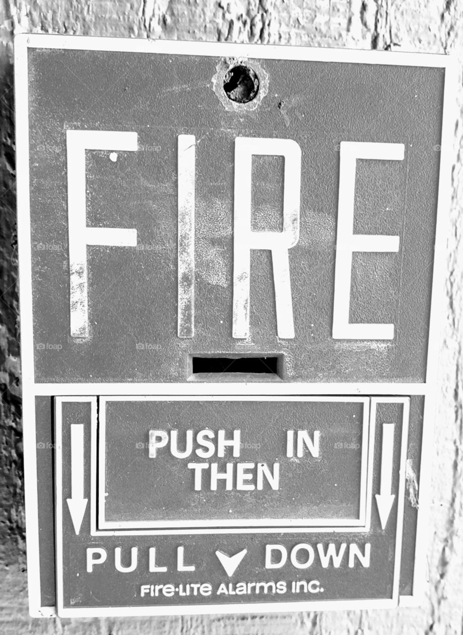 Black and white (fire alarm)