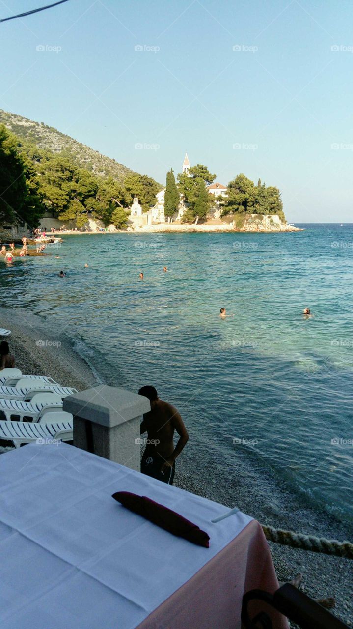 Beach Bol island Brac Croatia