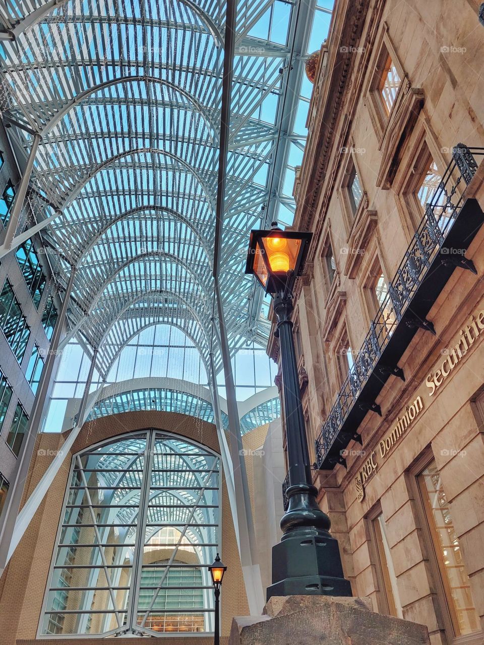 Toronto,  Canada. Winter vacation.  Ancient and modern architecture. Big city life