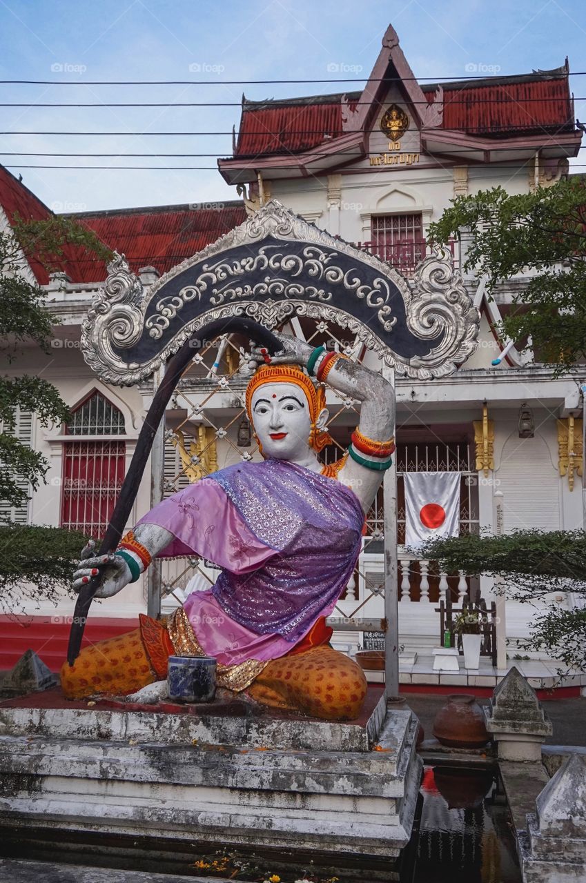 Beautiful figure at a Thai temple, Chiang Mai 