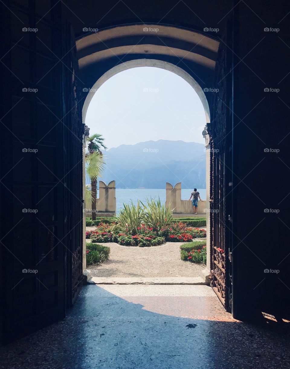 View of the Garda Lake from Malcesine 
