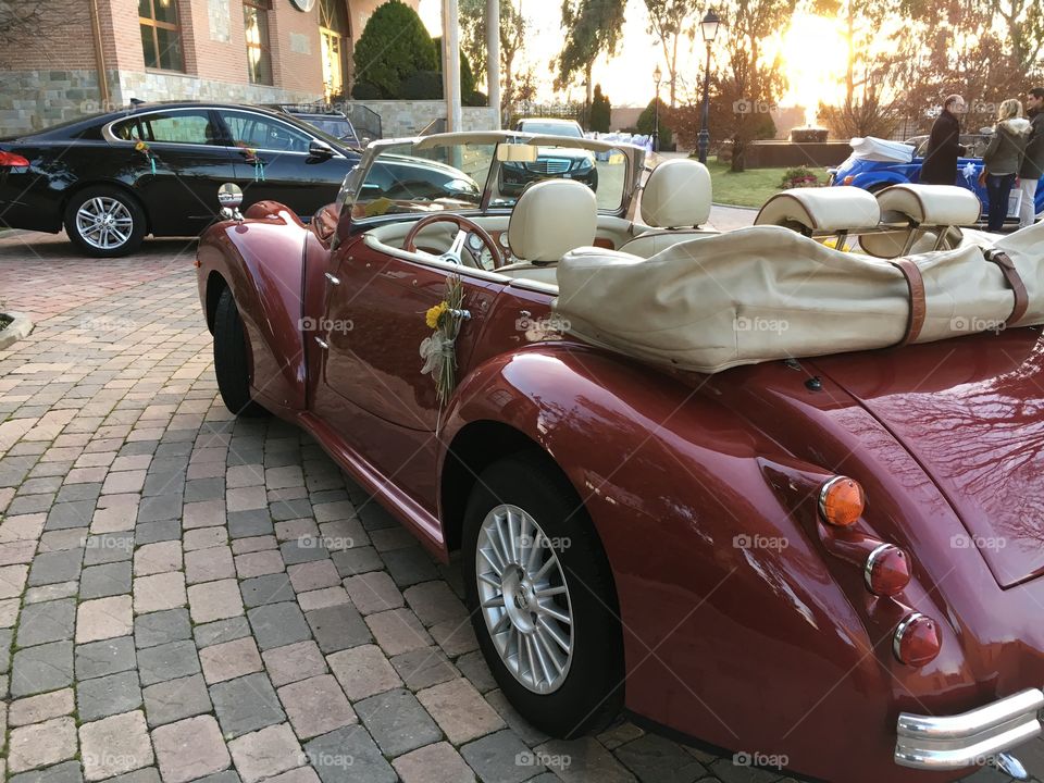 Old cars parked