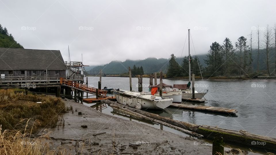 Dock on the Siuslaw Riber Oregon