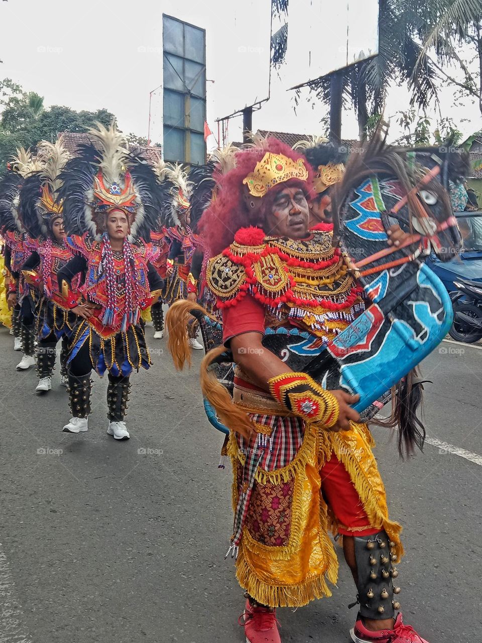 With the help of specially designed horse properties, then a group of dancers will dance and this is the characteristic of the Kuda Lumping Dance.