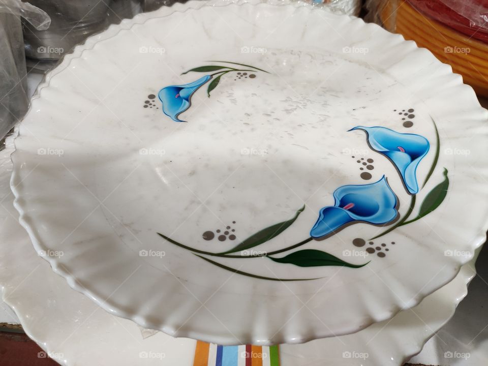 Beautiful white ceramic plate