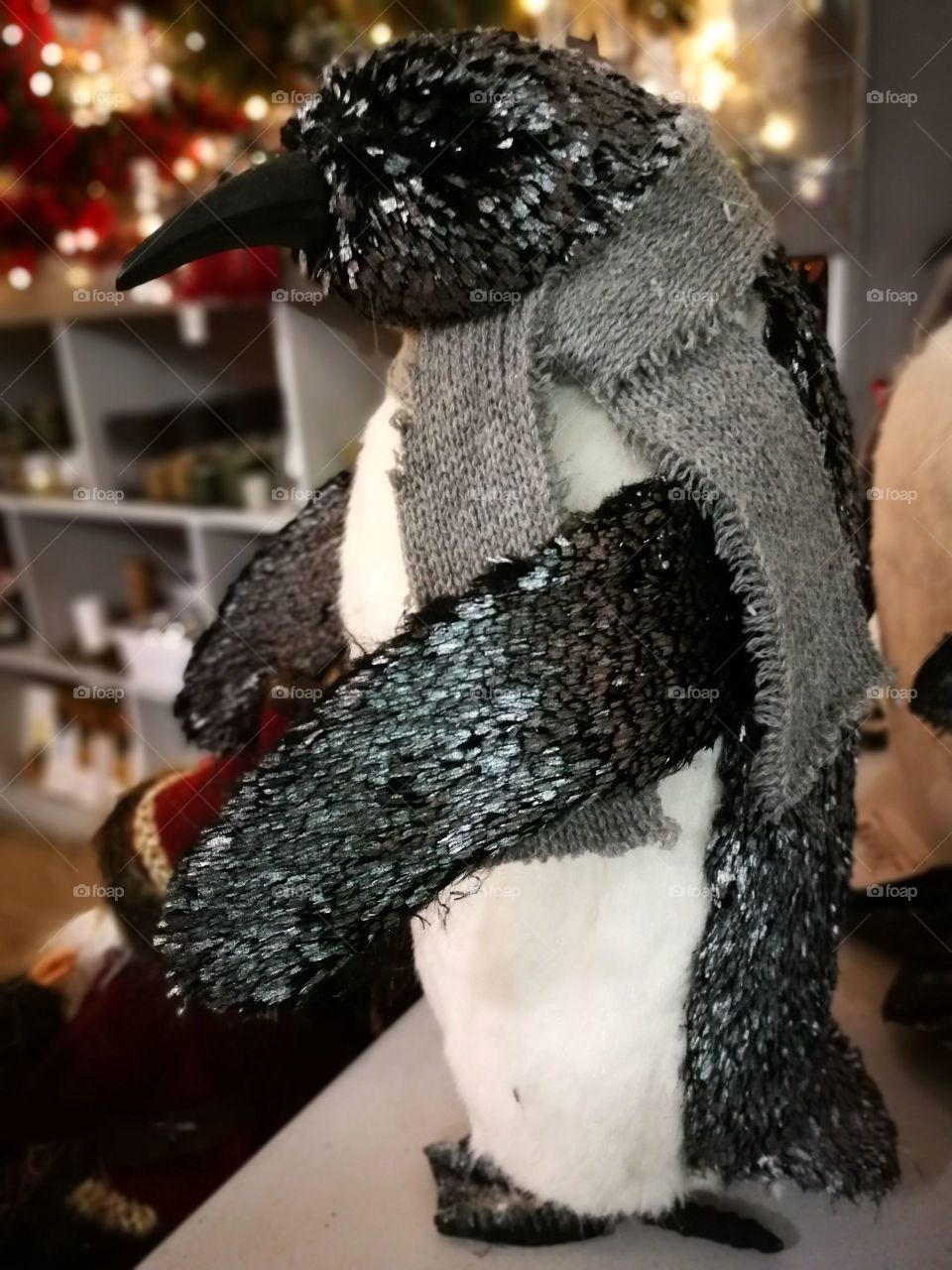 Christmas penguin holiday Christmas tree toys snow magic fairy tale Santa Claus