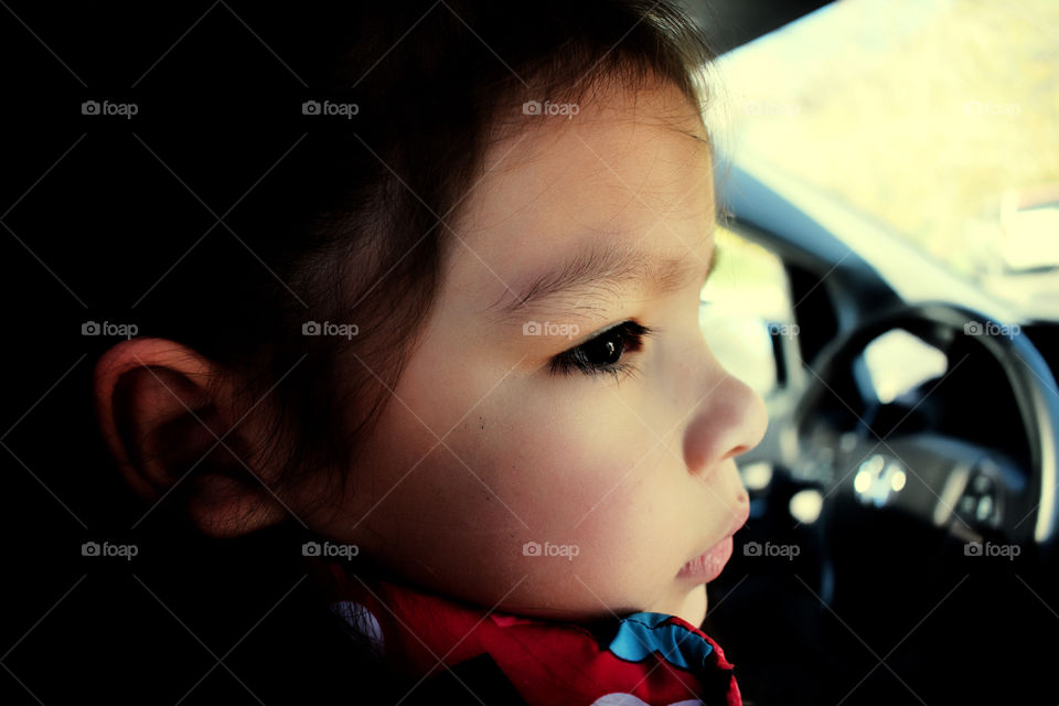 Close-up of girl's face