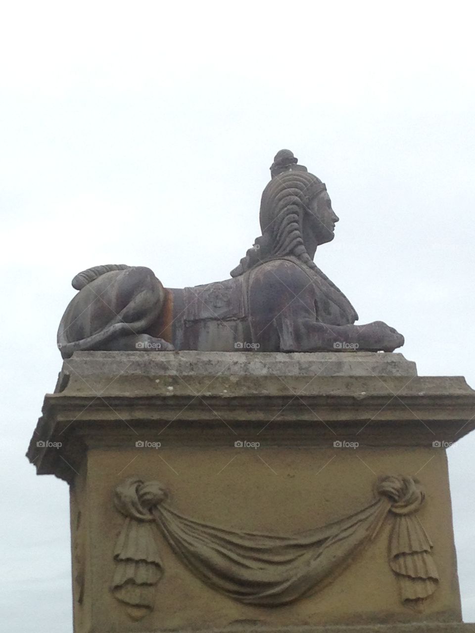 On top of the gatepost