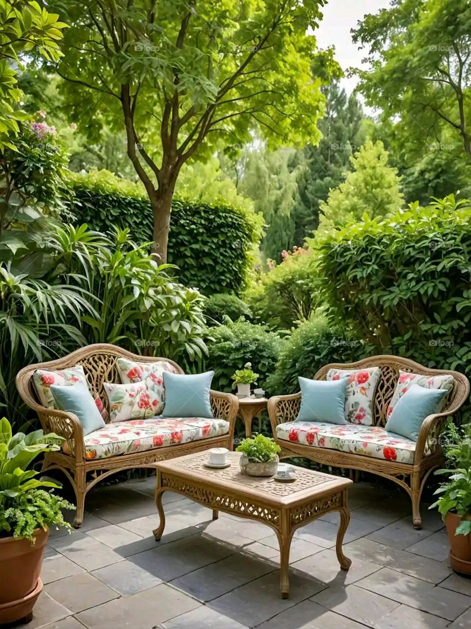 Glory be to God, the magnificent and picturesque view and the natural green trees are a view that is nothing more wonderful than it