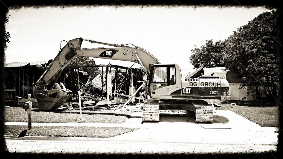 Burnt down trailer