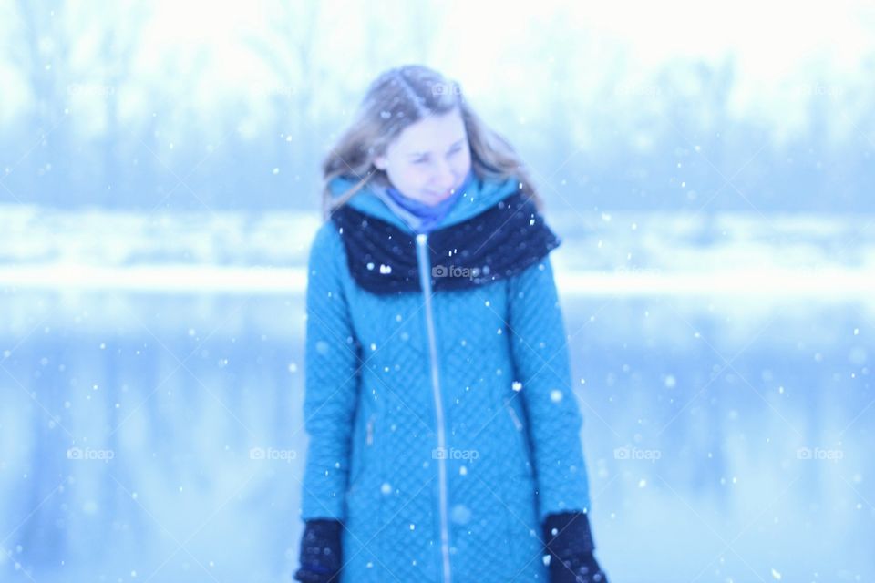 Winter, Snow, Cold, Portrait, Outdoors