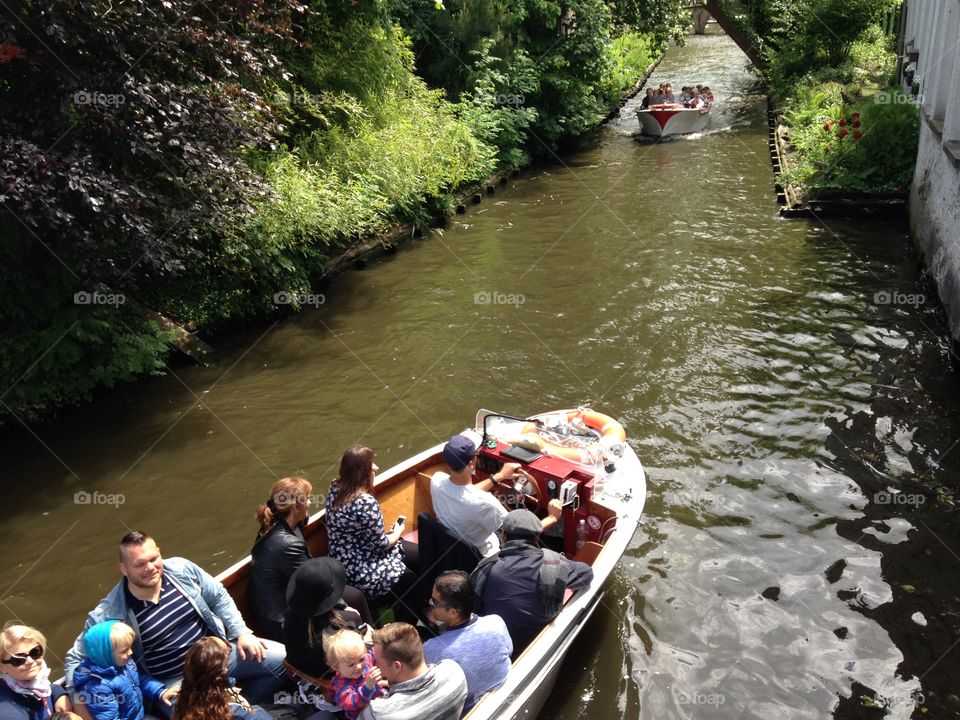 River, Water, People, Canal, Recreation