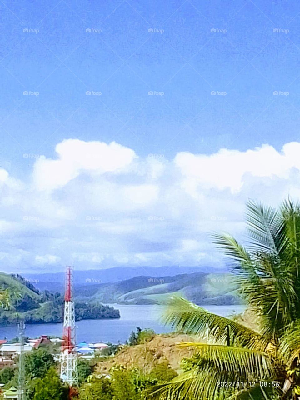 the coast is surrounded by the ocean. And it looks so beautiful. the natural beauty of West Papua.🌴🍀🌷