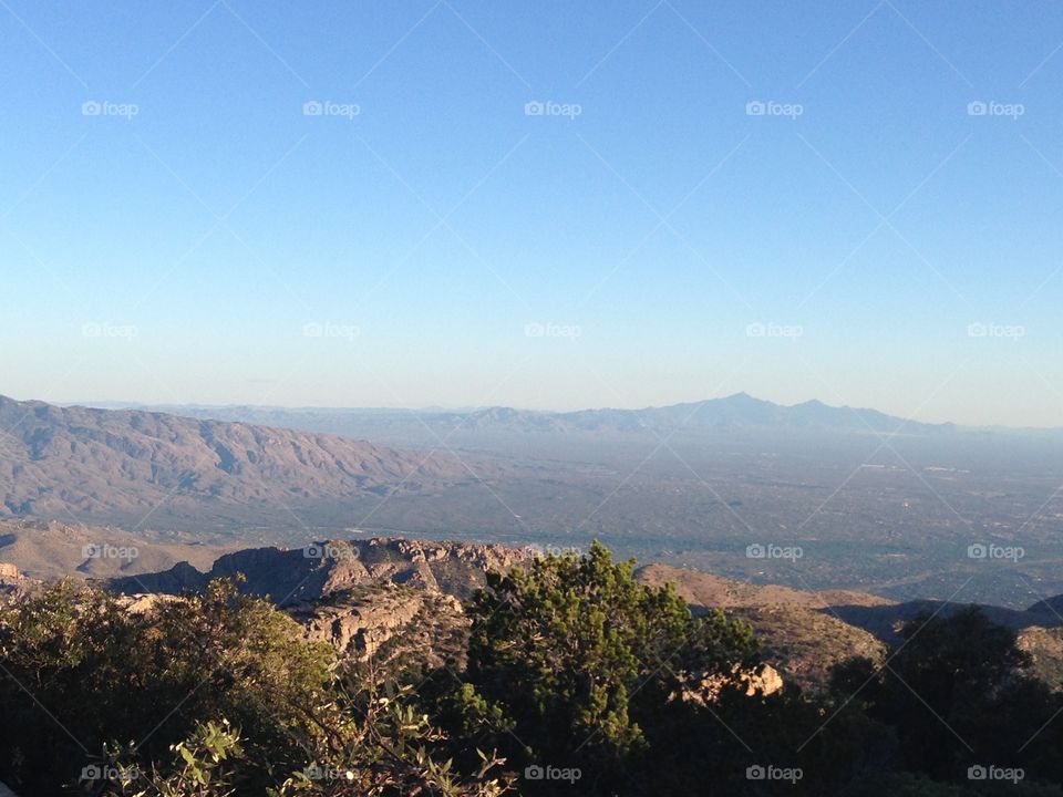 Valley below. Mount Lemmon