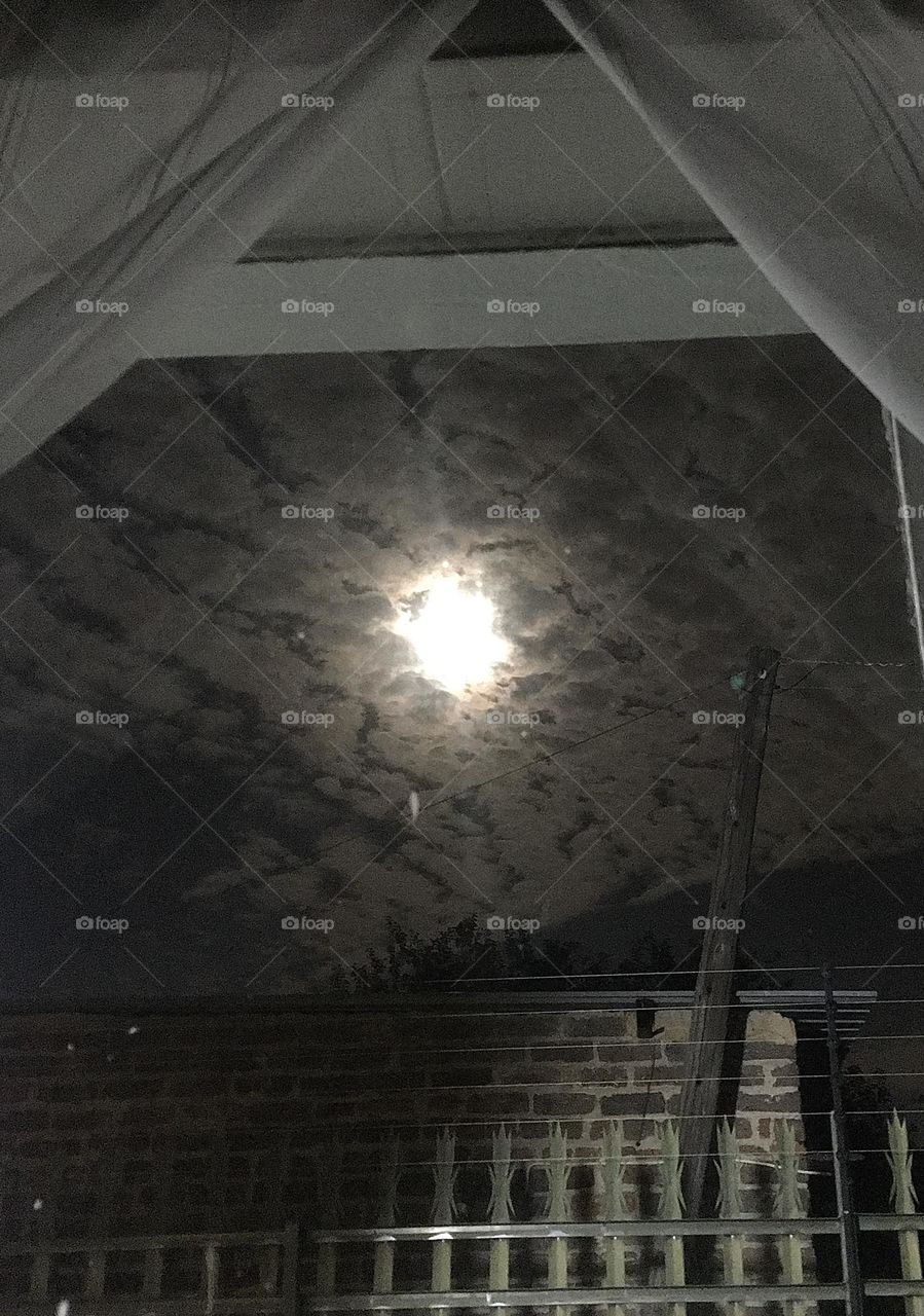 The moon outside my window