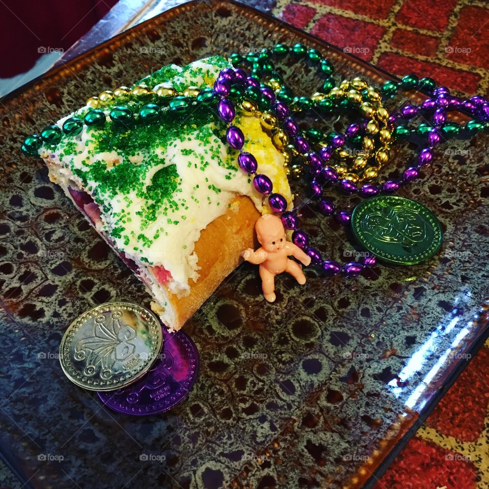 Kings cake Mardi Gras 