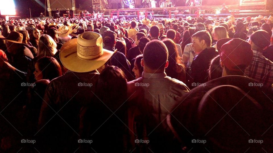 Multidão, pessoas em festa.