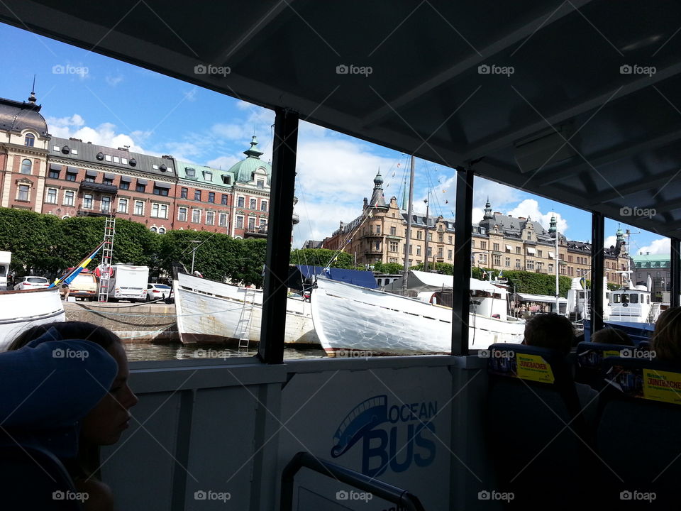 Bus on water