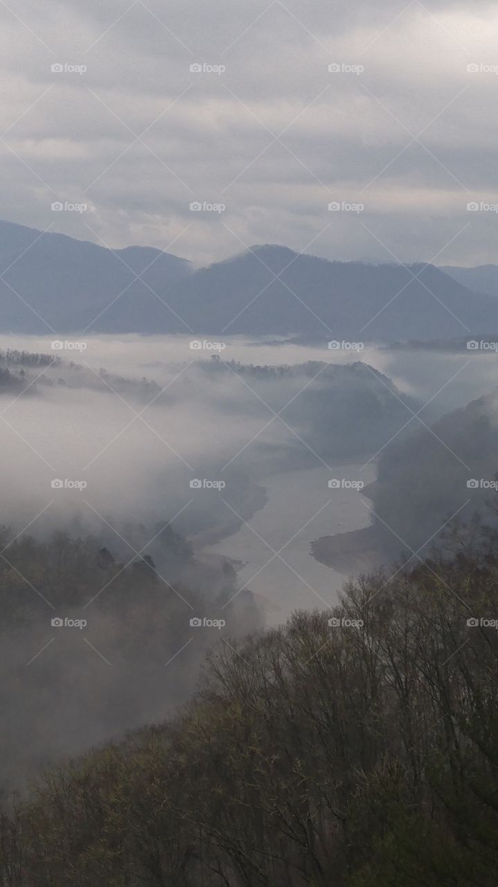 Fog, Landscape, No Person, Mist, Mountain